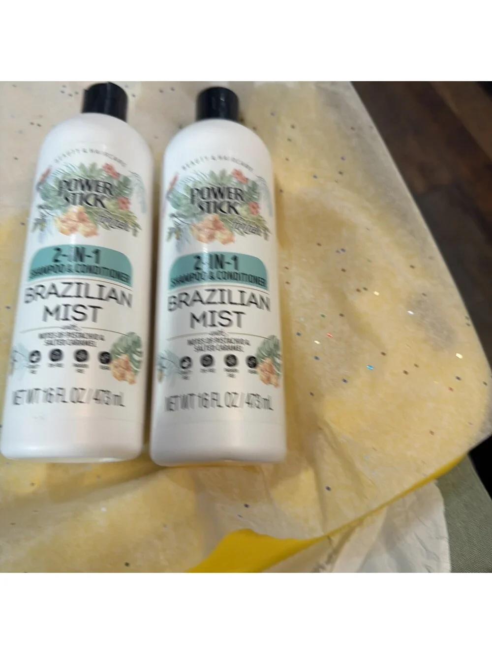 Power Stick for Her Brazilian Mist 2-in-1 Shampoo Conditioner Vegan 16oz 2 Pack